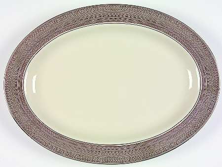 St Moritz (Ivory Background) 14" Oval Serving Platter