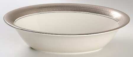 St Moritz (Ivory Background) 9" Oval Vegetable Bowl