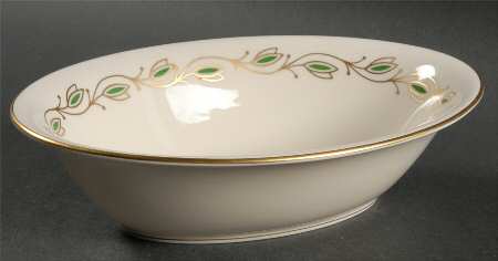 Symphony Green 9" Oval Vegetable Bowl