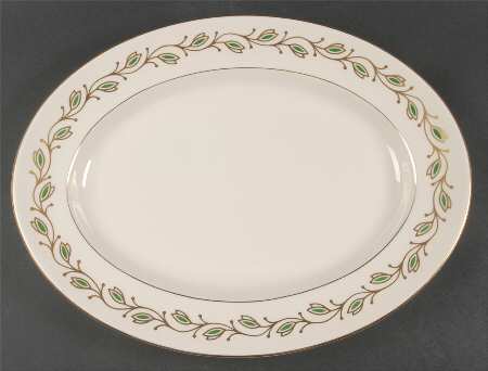 Symphony Green 15" Oval Serving Platter
