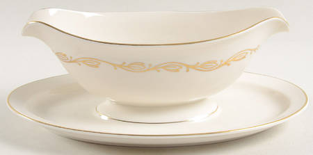 Symphony Ivory Gravy Boat with Attached Underplate