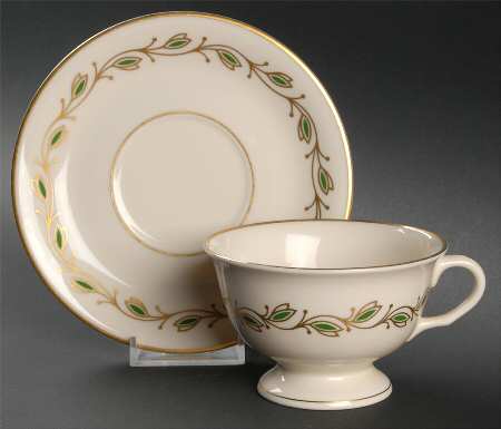 Symphony Ivory Footed Cup & Saucer Set