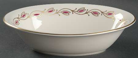 Symphony Red 9" Oval Vegetable Bowl