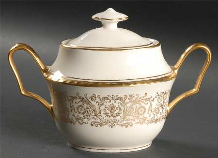 Tiara Gold Sugar Bowl & Lid