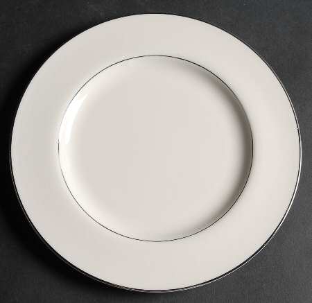 Venetia (Cream, Thin Platinum Trim) Salad Plate