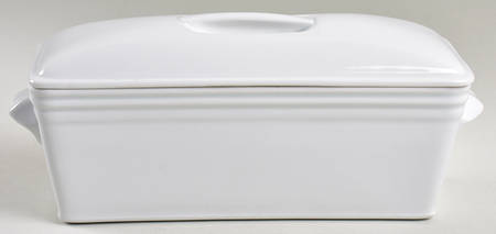 Culinaire White 1 Quart Rectangular Covered Casserole