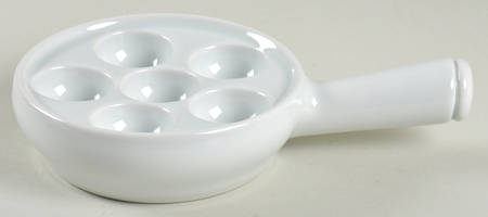 Culinaire White 6 Hole Escargo/Snail Dish