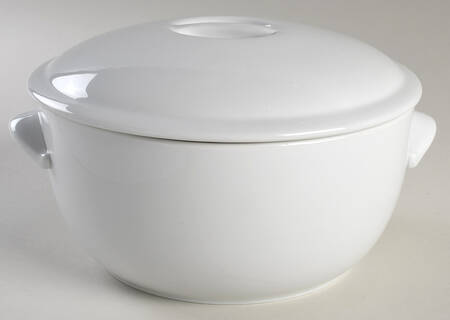 Culinaire White 3 Quart Round Covered Casserole
