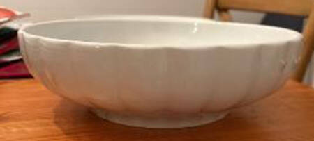Culinaire White 10" Ribbed Bowl