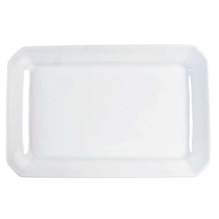 Culinaire White 14" Rectangular Serving Platter