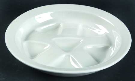 Culinaire White 6 Hole Escargot/Snail Dish