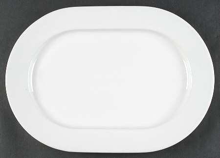 Culinaire White 14" Oval Serving Platter