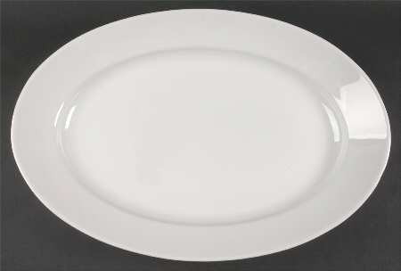 Culinaire White 18" Oval Serving Platter