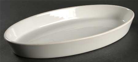 Culinaire White 15" Oval Baker