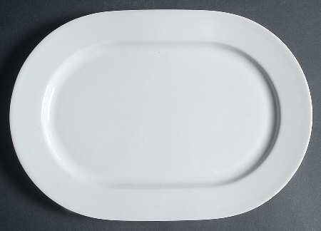 Culinaire White 12" Oval Serving Platter