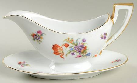 Dresden Gravy Boat with Attached Underplate