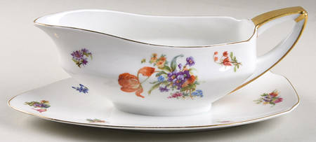 Dresden Gravy Boat with Attached Underplate