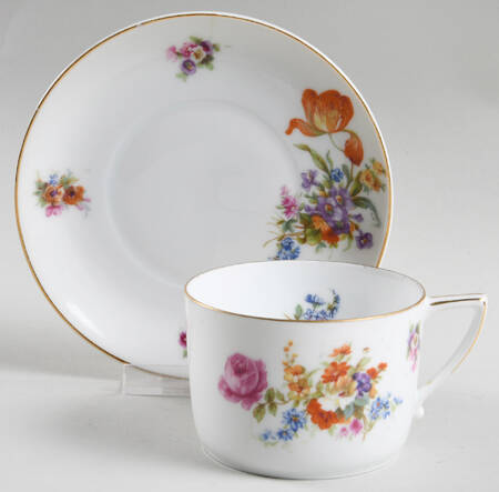 Dresden Flat Cup & Saucer Set by Pirkenhammer