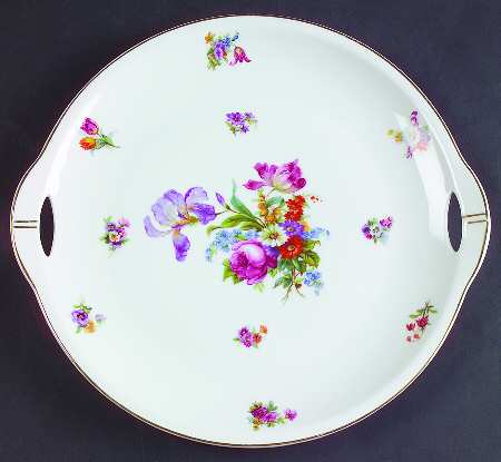 Dresden Handled Cake Plate