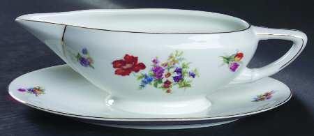 Dresden Gravy Boat with Attached Underplate