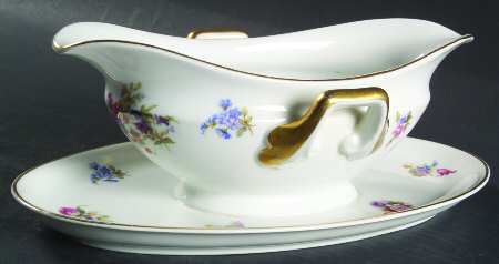 Dresden Gravy Boat with Attached Underplate