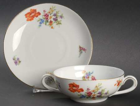 Dresden Flat Cream Soup & Saucer Set