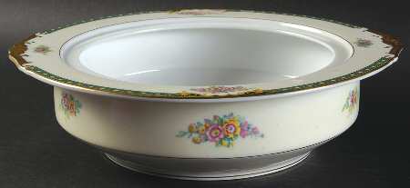 PIR12 (CREAM RIM) Round Vegetable No Lid