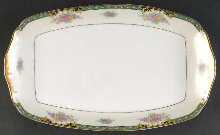 PIR12 (CREAM RIM) 12" Oval Serving Platter