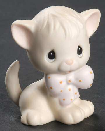 Animal Collection-Cat Dove-Cat With Bowtie - Dove Trademark, No Box