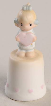God Is Love Dear Valentine Thimble Flower-God Is Love Dear Valentine - Flower Trademark With Box