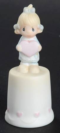 God Is Love Dear Valentine Thimble Olive Branch-God Is Love Dear Valentine - Olivebranch Trademark With Box