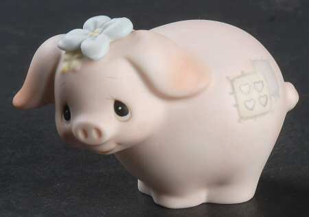 Animal Collection-Pig Olive Branch-Pig With Flower - Olive Branch Trademark, No Box