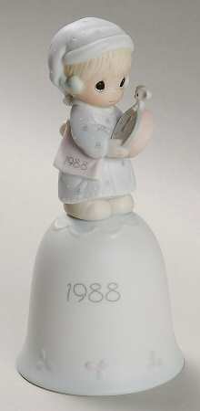 Precious Moments Annual Bell Time To Wish You A Merry Christmas - With Box Bx1988