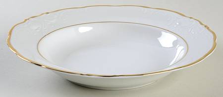 Golden Elegance Rim Soup Bowl