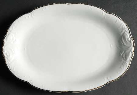 Golden Elegance 12" Oval Serving Platter