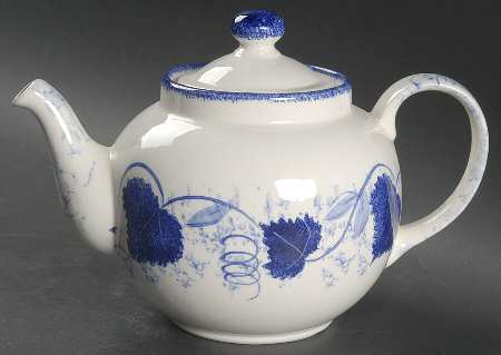Blue Leaf Teapot & Lid
