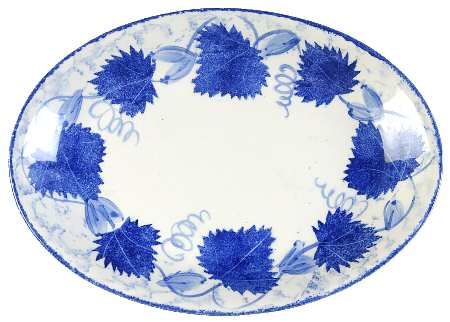 Blue Leaf Pickle Dish