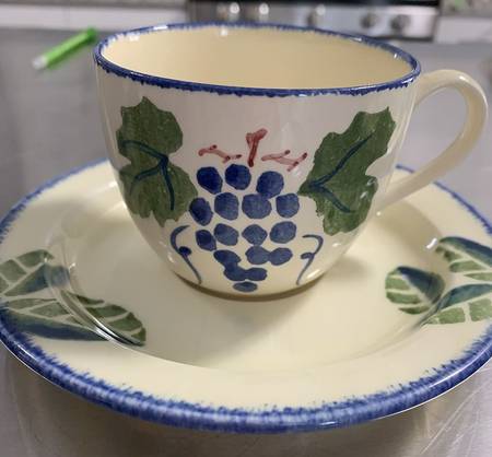 Dorset Fruit Flat Cup & Saucer Set