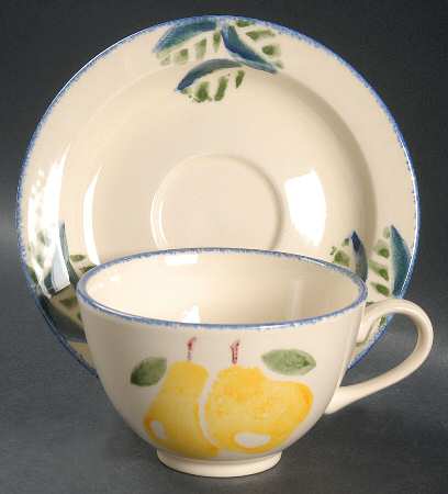 Dorset Fruit Flat Cup & Saucer Set