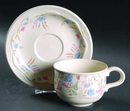 Springtime Flat Cup & Saucer Set