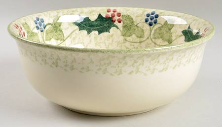Winter Vine 10" Large Salad Serving Bowl