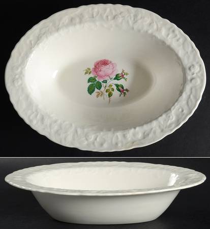 Bilton Rose 10" Oval Vegetable Bowl