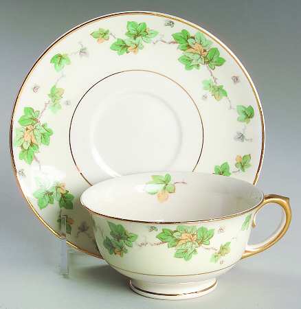 American Ivy Footed Cup & Saucer Set