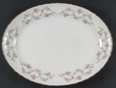 Blue Belle 15" Oval Serving Platter