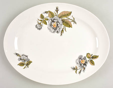 Black Rose 15" Oval Serving Platter