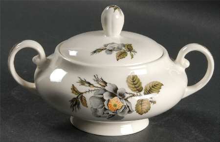 Black Rose Sugar Bowl & Lid