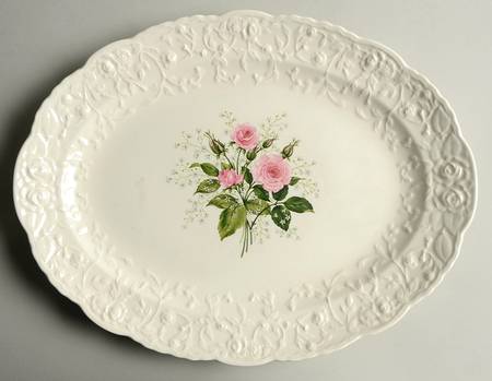Cathay Rose 13" Oval Serving Platter