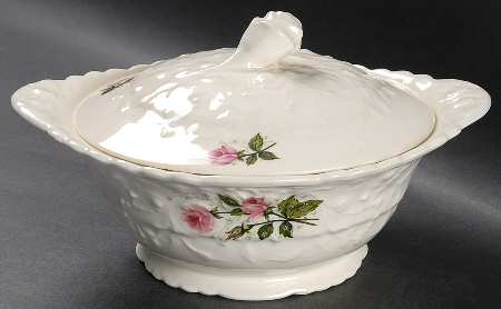 Cathay Rose Round Covered Vegetable
