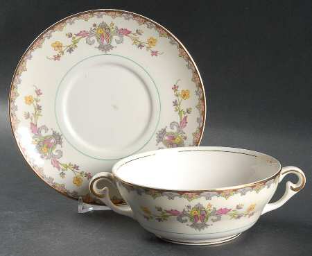 Countess Footed Cream Soup Bowl & Saucer Set