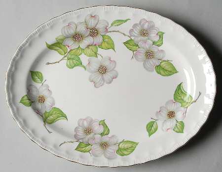 Dogwood (Shell Edge) 11" Oval Serving Platter